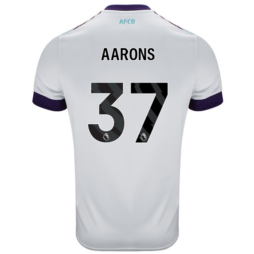 Men Football Max Aarons #37 White Green Purple Away Jersey 2024/25 T-Shirt Australia