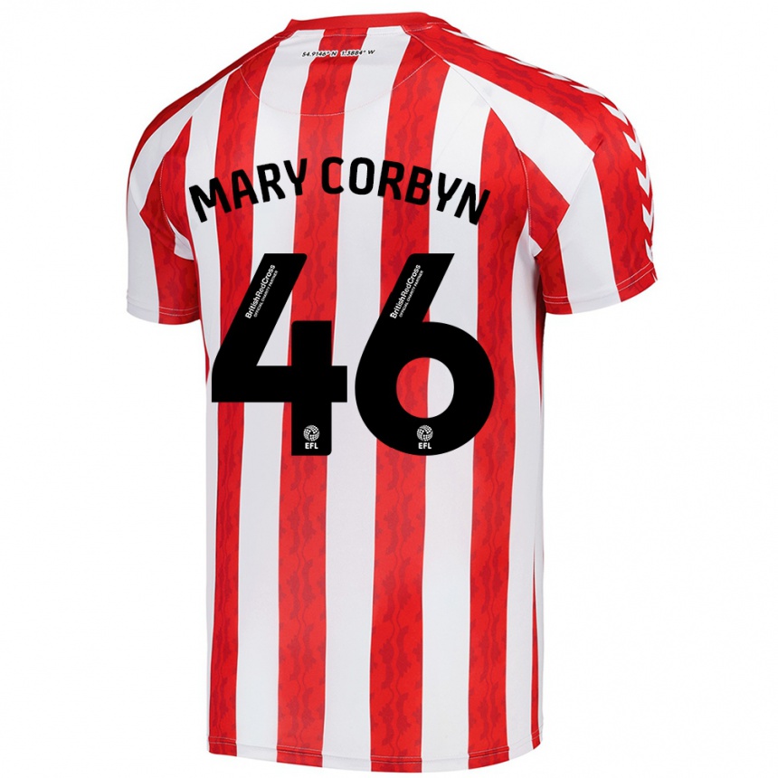 Women Football Mary Corbyn #46 Red White Home Jersey 2024/25 T-Shirt Australia