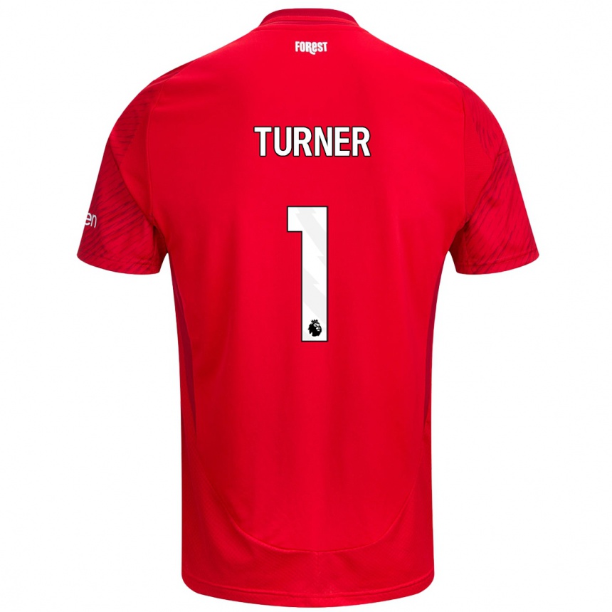 Women Football Matt Turner #1 Red White Home Jersey 2024/25 T-Shirt Australia