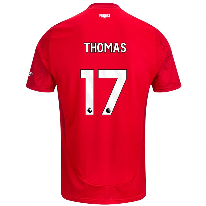 Women Football Freya Thomas #17 Red White Home Jersey 2024/25 T-Shirt Australia