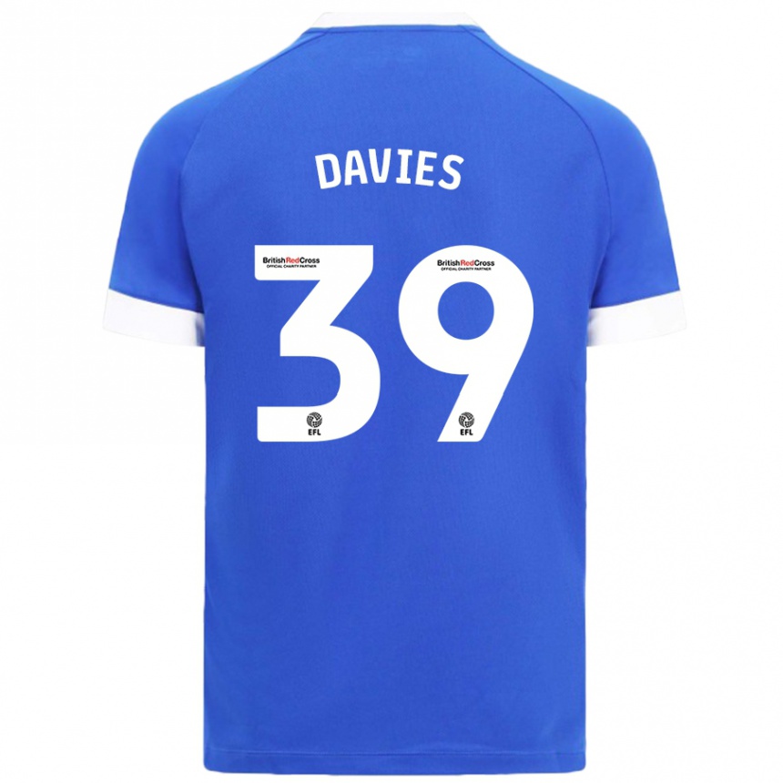 Women Football Isaak Davies #39 Sky Blue Home Jersey 2024/25 T-Shirt Australia