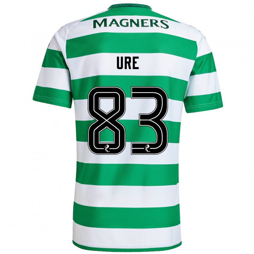 Women Football Kyle Ure #83 Green White Home Jersey 2024/25 T-Shirt Australia