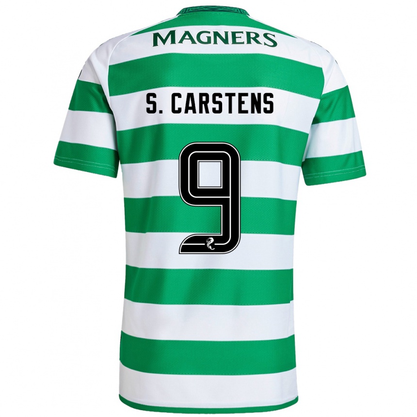 Women Football Signe Carstens #9 Green White Home Jersey 2024/25 T-Shirt Australia