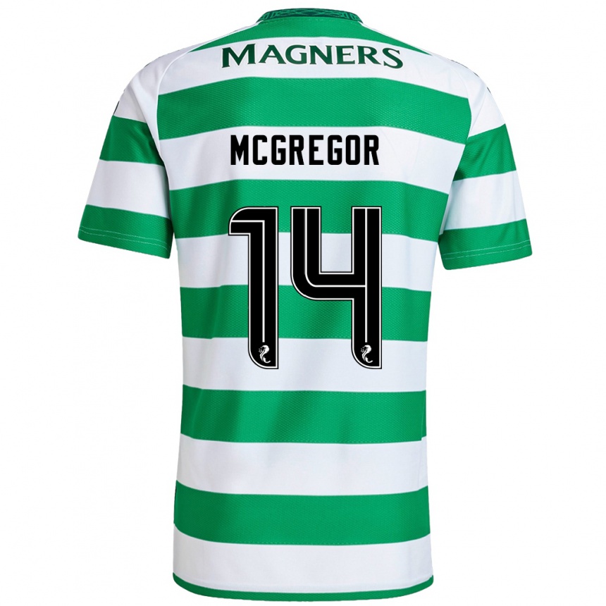 Women Football Shannon Mcgregor #14 Green White Home Jersey 2024/25 T-Shirt Australia