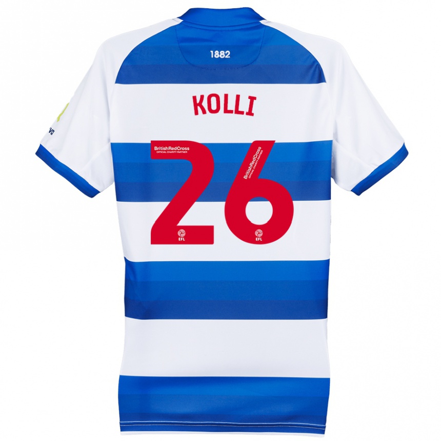 Women Football Rayan Kolli #26 White Blue Home Jersey 2024/25 T-Shirt Australia