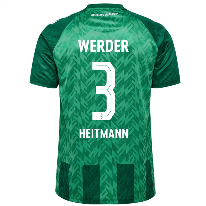 Women Football Mats Heitmann #3 Green Home Jersey 2024/25 T-Shirt Australia