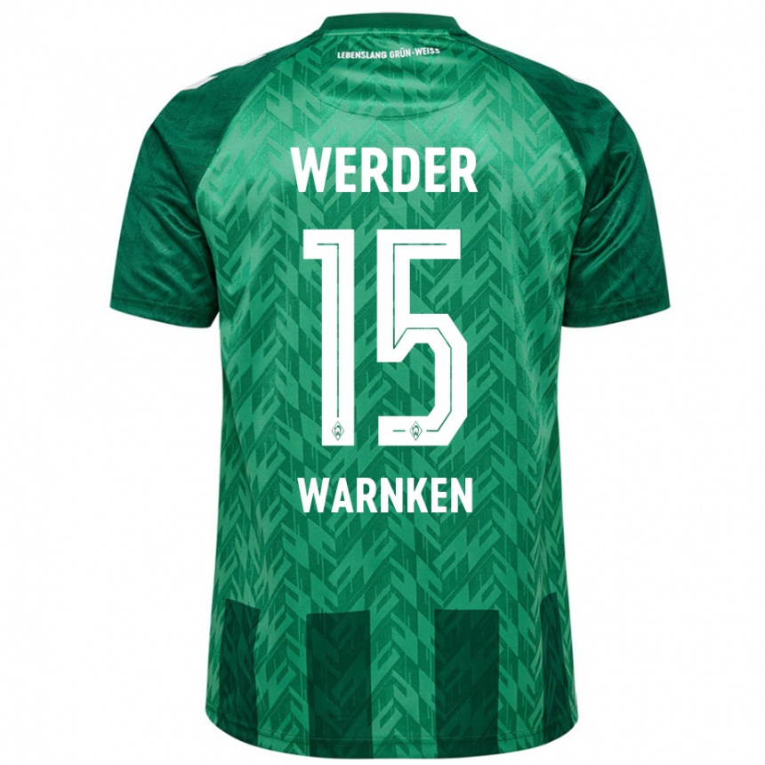 Women Football Jannes Warnken #15 Green Home Jersey 2024/25 T-Shirt Australia