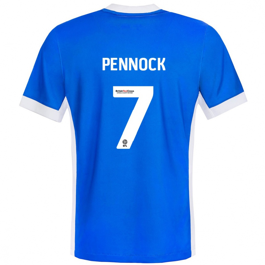 Women Football Jade Pennock #7 Blue White Home Jersey 2024/25 T-Shirt Australia