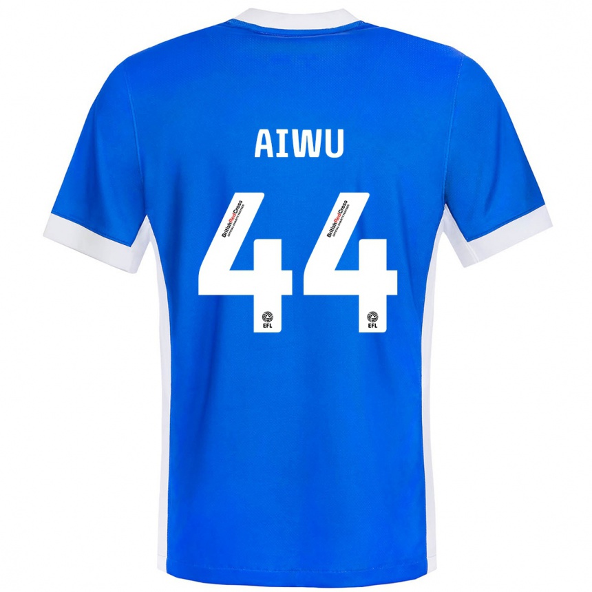 Women Football Emanuel Aiwu #44 Blue White Home Jersey 2024/25 T-Shirt Australia