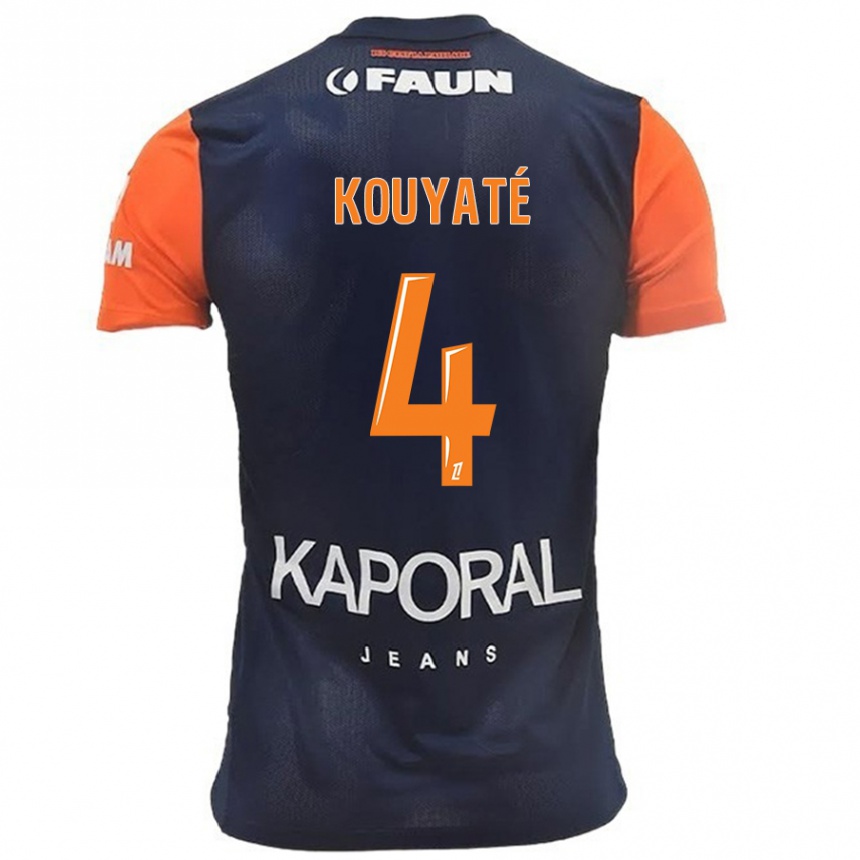 Women Football Kiki Kouyaté #4 Navy Blue Orange Home Jersey 2024/25 T-Shirt Australia