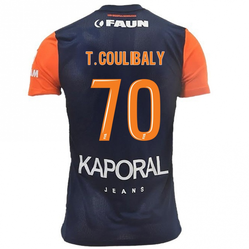 Women Football Tanguy Coulibaly #70 Navy Blue Orange Home Jersey 2024/25 T-Shirt Australia