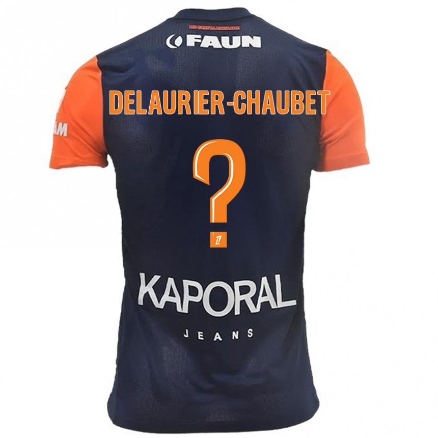 Women Football Tom Delaurier-Chaubet #0 Navy Blue Orange Home Jersey 2024/25 T-Shirt Australia