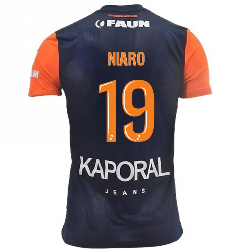 Women Football Esther Mbakem-Niaro #19 Navy Blue Orange Home Jersey 2024/25 T-Shirt Australia