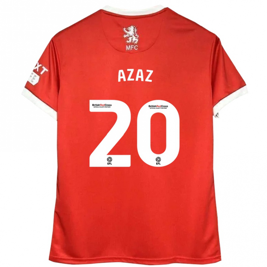 Women Football Finn Azaz #20 Red White Home Jersey 2024/25 T-Shirt Australia