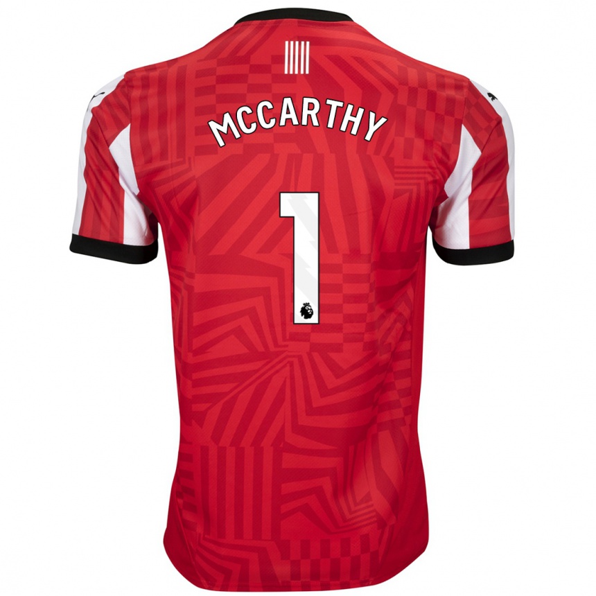 Women Football Alex Mccarthy #1 Red White Home Jersey 2024/25 T-Shirt Australia