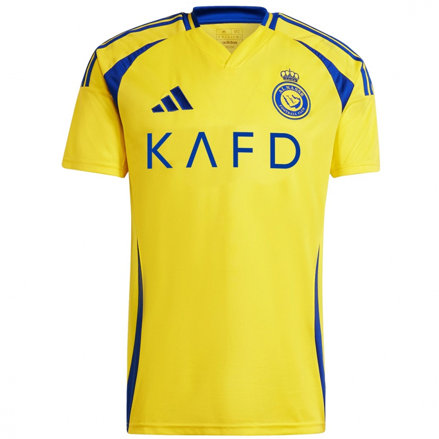 Women Football Abdullah Al-Khaibari #17 Yellow Blue Home Jersey 2024/25 T-Shirt Australia