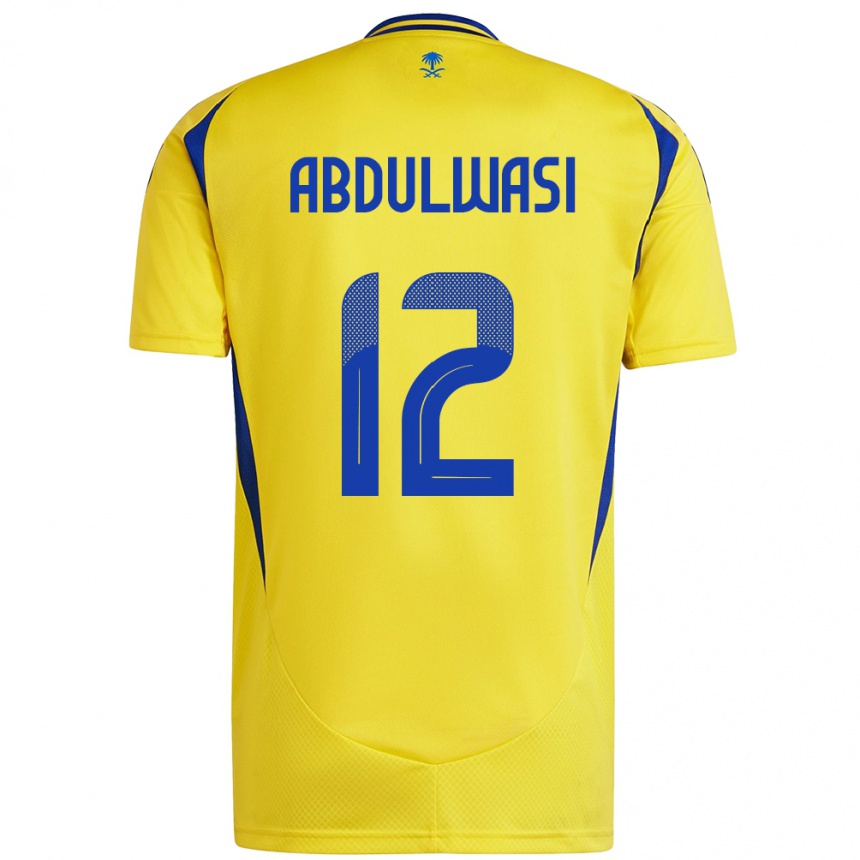 Women Football Dalal Abdulwasi #12 Yellow Blue Home Jersey 2024/25 T-Shirt Australia