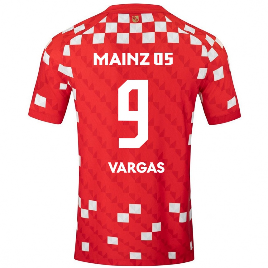 Women Football Nayrobi Vargas #9 White Red Home Jersey 2024/25 T-Shirt Australia