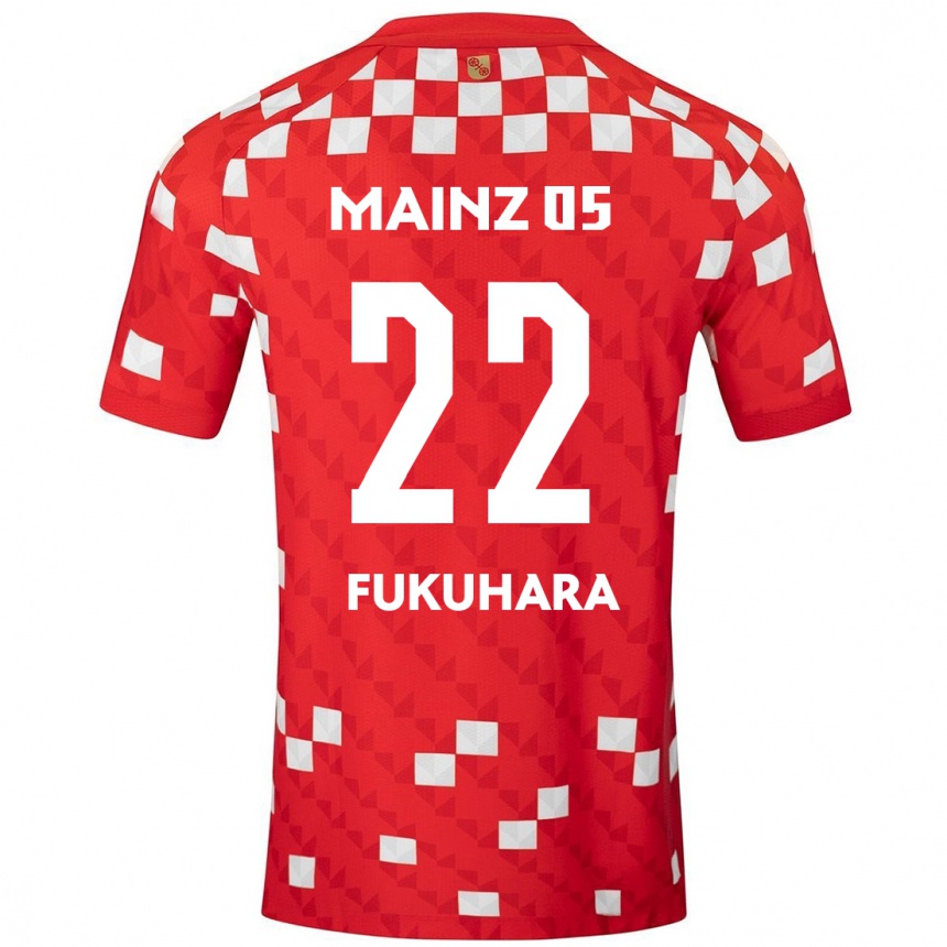 Women Football Yuuka Fukuhara #22 White Red Home Jersey 2024/25 T-Shirt Australia