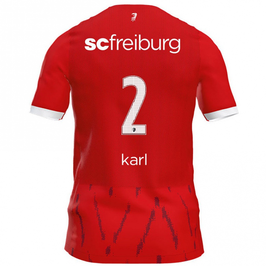 Women Football Lisa Karl #2 Red Home Jersey 2024/25 T-Shirt Australia