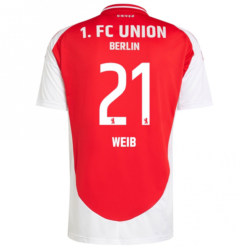 Women Football Anna Weiß #21 Red White Home Jersey 2024/25 T-Shirt Australia