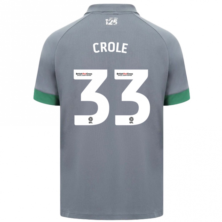 Women Football James Crole #33 Dark Gray Away Jersey 2024/25 T-Shirt Australia