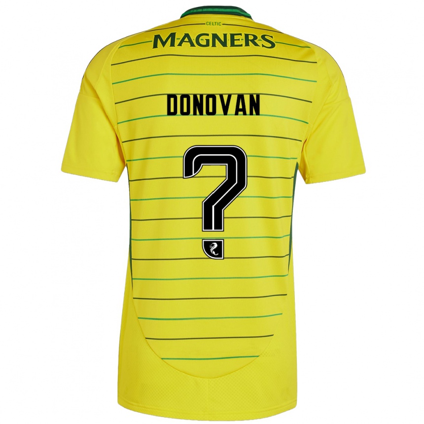 Women Football Colby Donovan #0 Yellow Away Jersey 2024/25 T-Shirt Australia