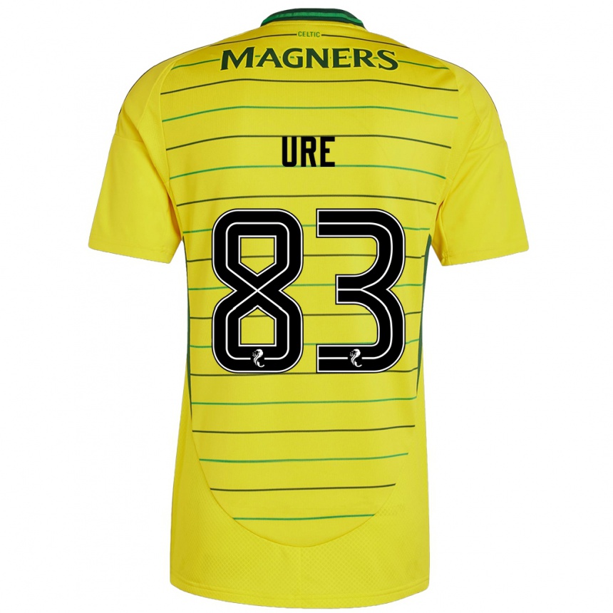 Women Football Kyle Ure #83 Yellow Away Jersey 2024/25 T-Shirt Australia