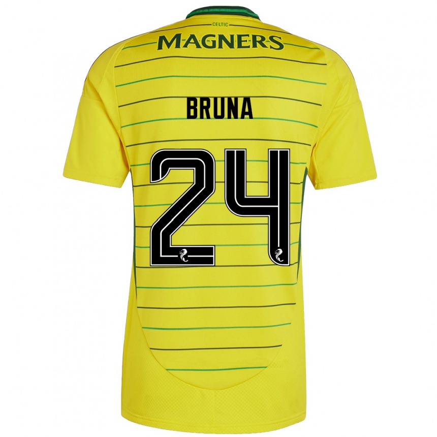 Women Football Bruna Lourenço #24 Yellow Away Jersey 2024/25 T-Shirt Australia