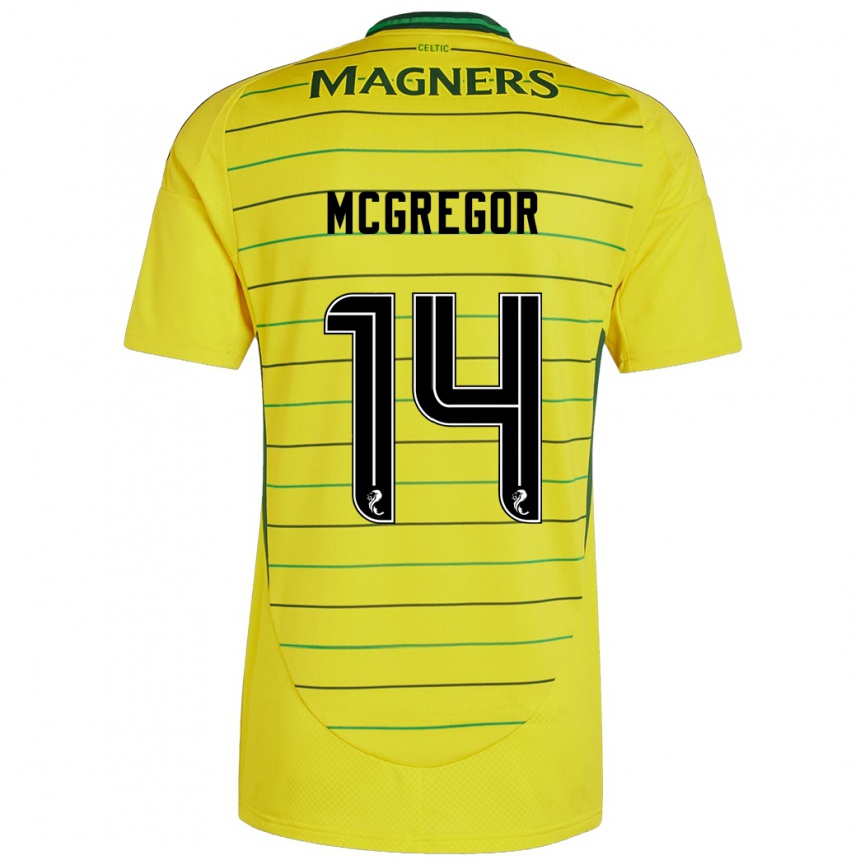 Women Football Shannon Mcgregor #14 Yellow Away Jersey 2024/25 T-Shirt Australia