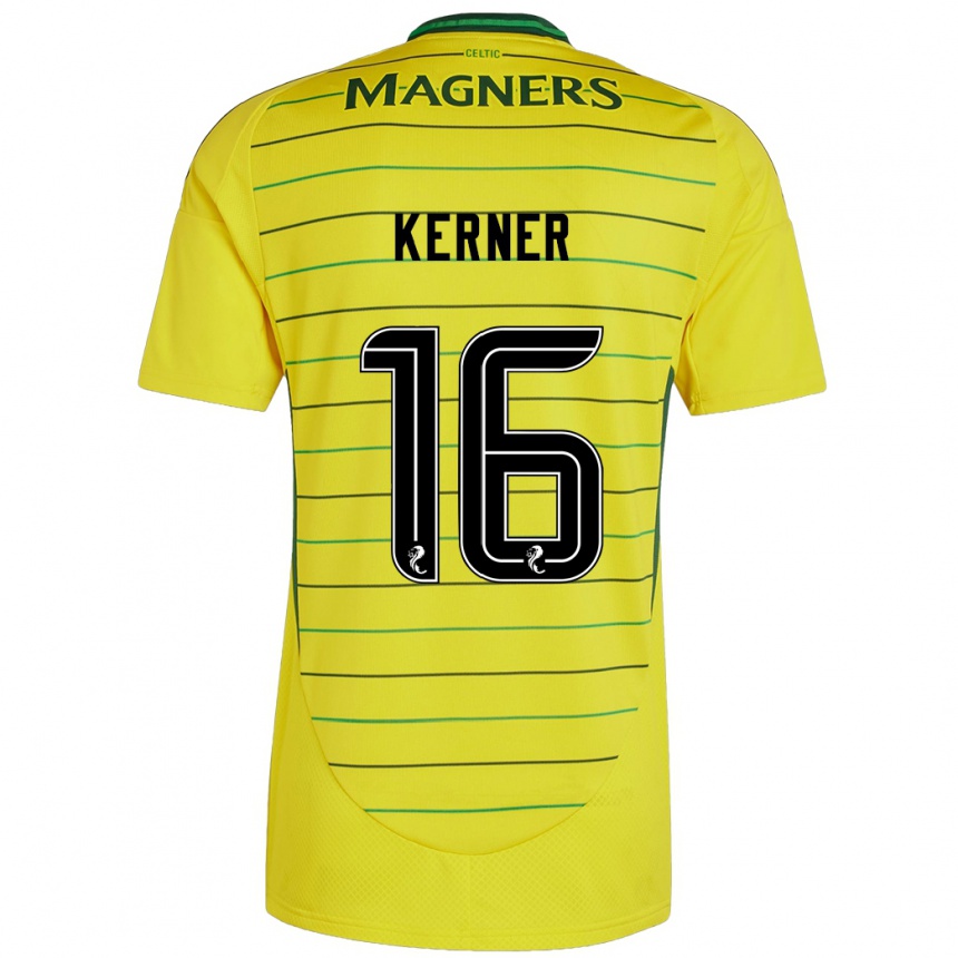 Women Football Hana Kerner #16 Yellow Away Jersey 2024/25 T-Shirt Australia