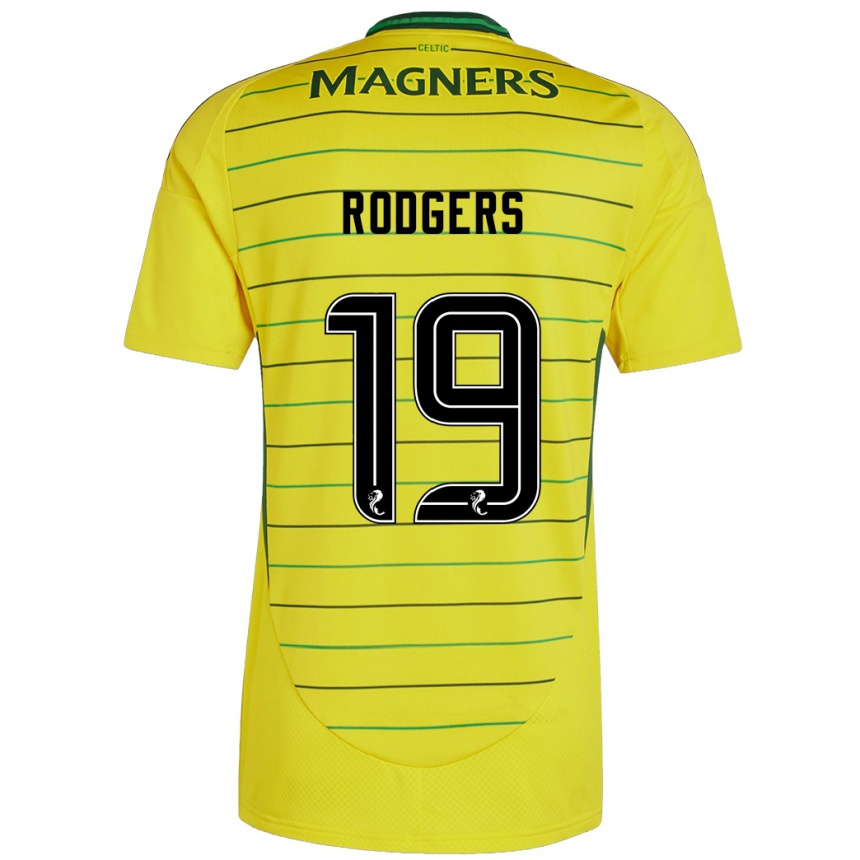 Women Football Lisa Rodgers #19 Yellow Away Jersey 2024/25 T-Shirt Australia