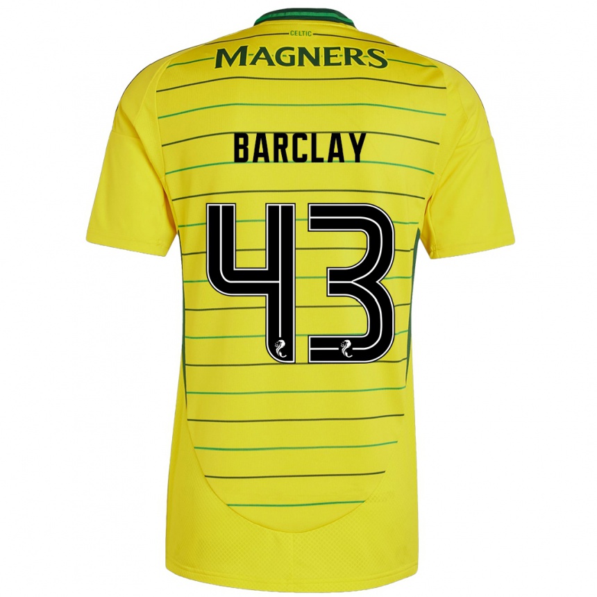 Women Football Lucy Barclay #43 Yellow Away Jersey 2024/25 T-Shirt Australia