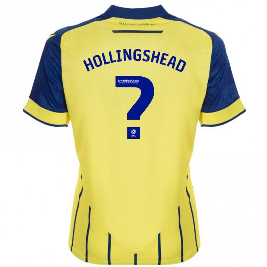 Women Football Ronnie Hollingshead #0 Yellow Blue Away Jersey 2024/25 T-Shirt Australia