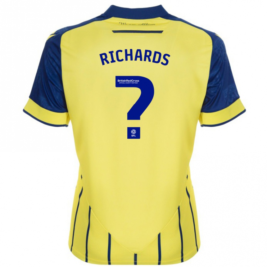 Women Football Matt Richards #0 Yellow Blue Away Jersey 2024/25 T-Shirt Australia