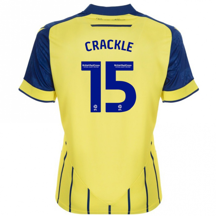 Women Football Hayley Crackle #15 Yellow Blue Away Jersey 2024/25 T-Shirt Australia