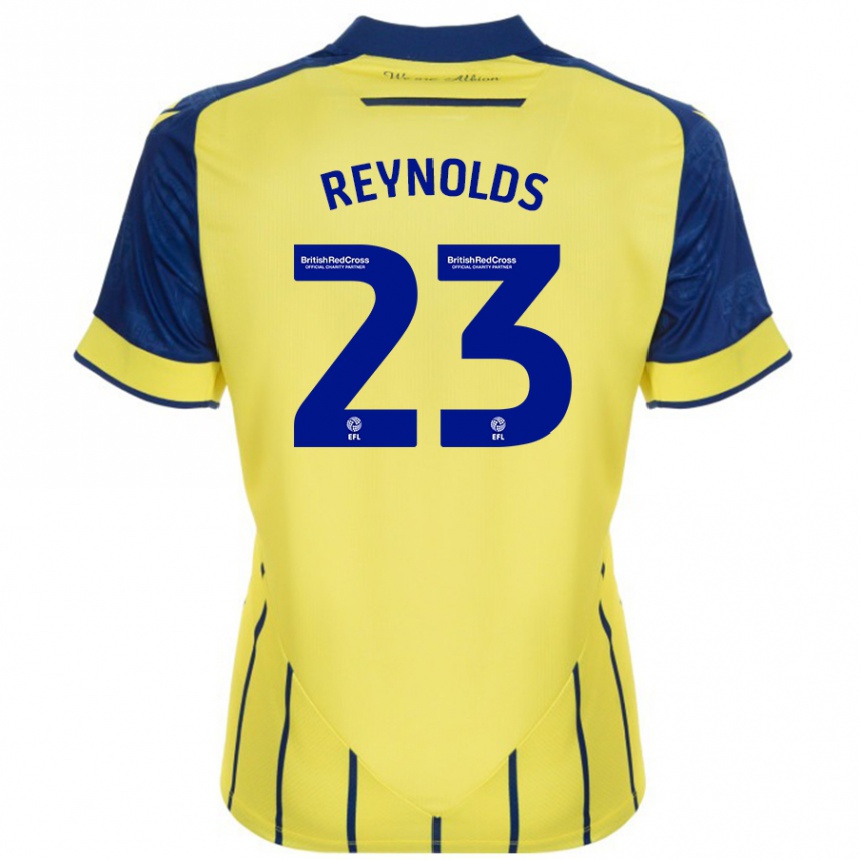 Women Football Taylor Reynolds #23 Yellow Blue Away Jersey 2024/25 T-Shirt Australia