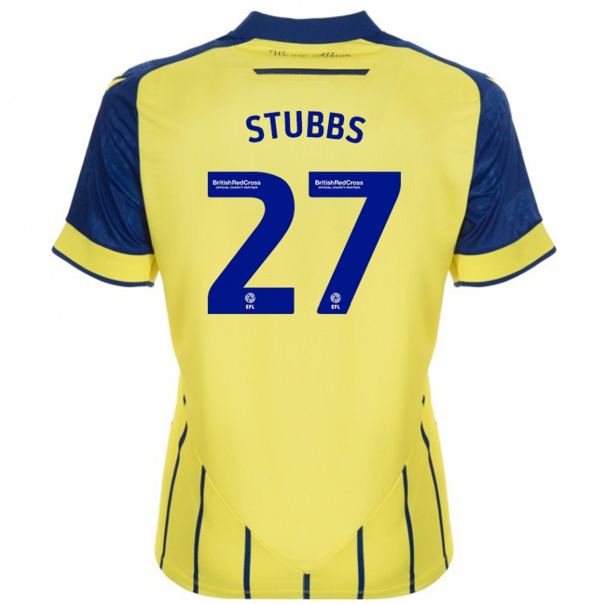 Women Football Olivia Stubbs #27 Yellow Blue Away Jersey 2024/25 T-Shirt Australia