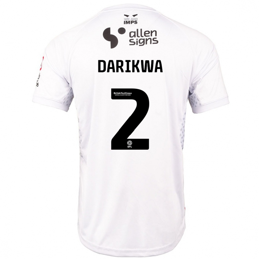 Women Football Tendayi Darikwa #2 Red White Away Jersey 2024/25 T-Shirt Australia