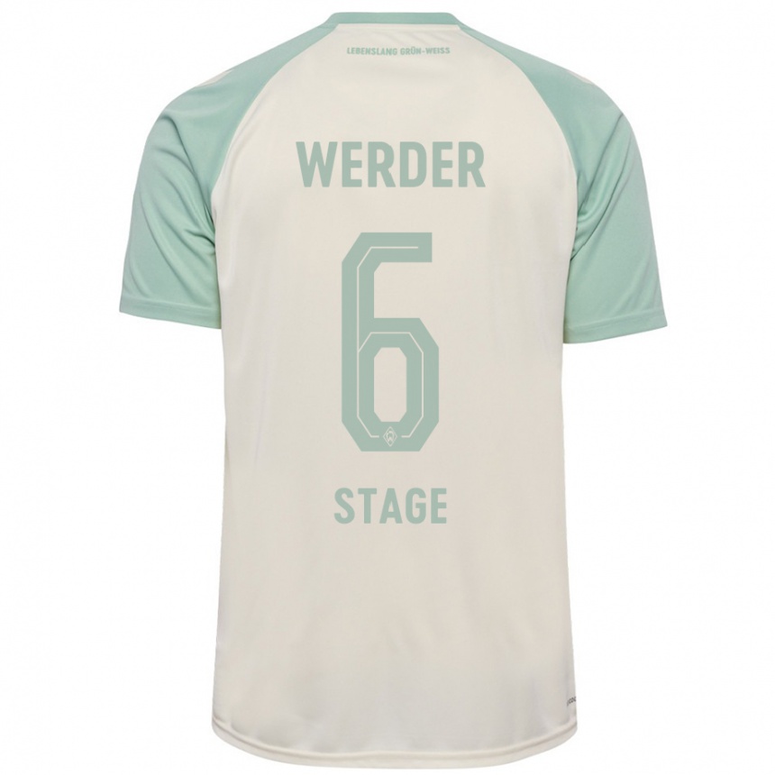 Women Football Jens Stage #6 Off-White Light Green Away Jersey 2024/25 T-Shirt Australia