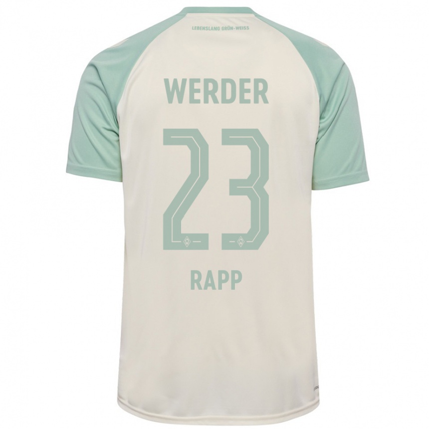 Women Football Nicolai Rapp #23 Off-White Light Green Away Jersey 2024/25 T-Shirt Australia