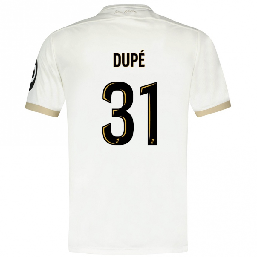 Women Football Maxime Dupé #31 White Gold Away Jersey 2024/25 T-Shirt Australia