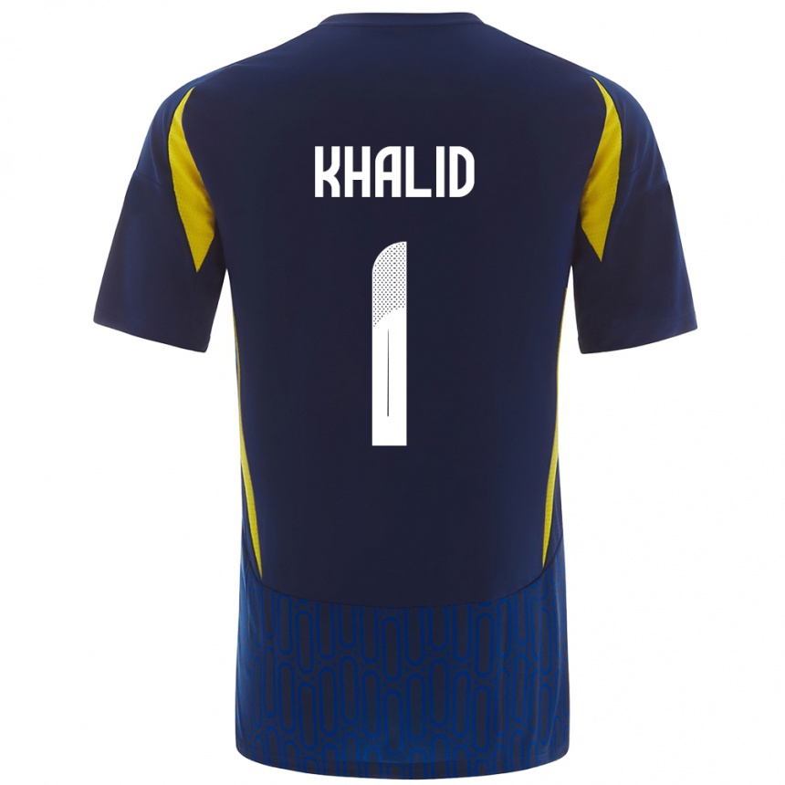 Women Football Sara Khalid #1 Blue Yellow Away Jersey 2024/25 T-Shirt Australia