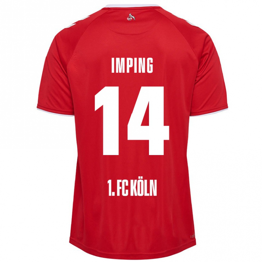 Women Football Carlotta Imping #14 Red White Away Jersey 2024/25 T-Shirt Australia