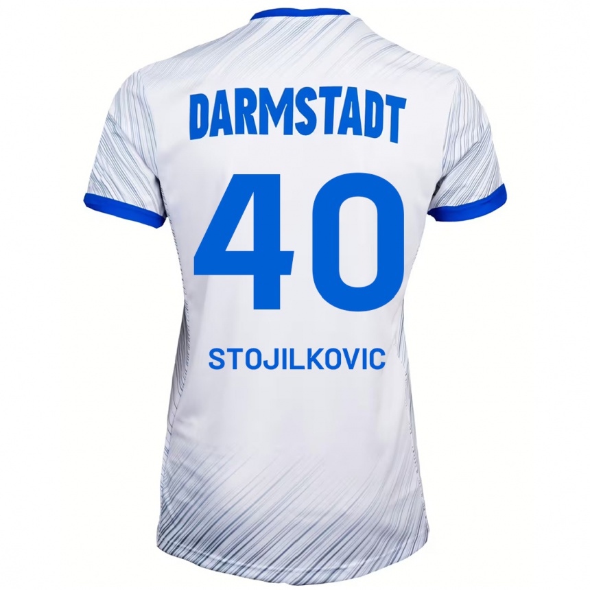 Women Football Filip Stojilkovic #40 White Blue Away Jersey 2024/25 T-Shirt Australia