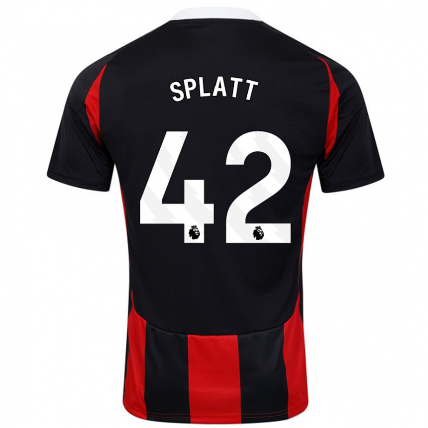 Women Football Delano Splatt #42 Black Red Away Jersey 2024/25 T-Shirt Australia