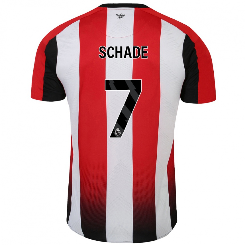 Kids Football Kevin Schade #7 Red White Home Jersey 2024/25 T-Shirt Australia