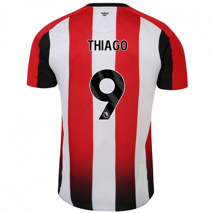 Kids Football Igor Thiago #9 Red White Home Jersey 2024/25 T-Shirt Australia