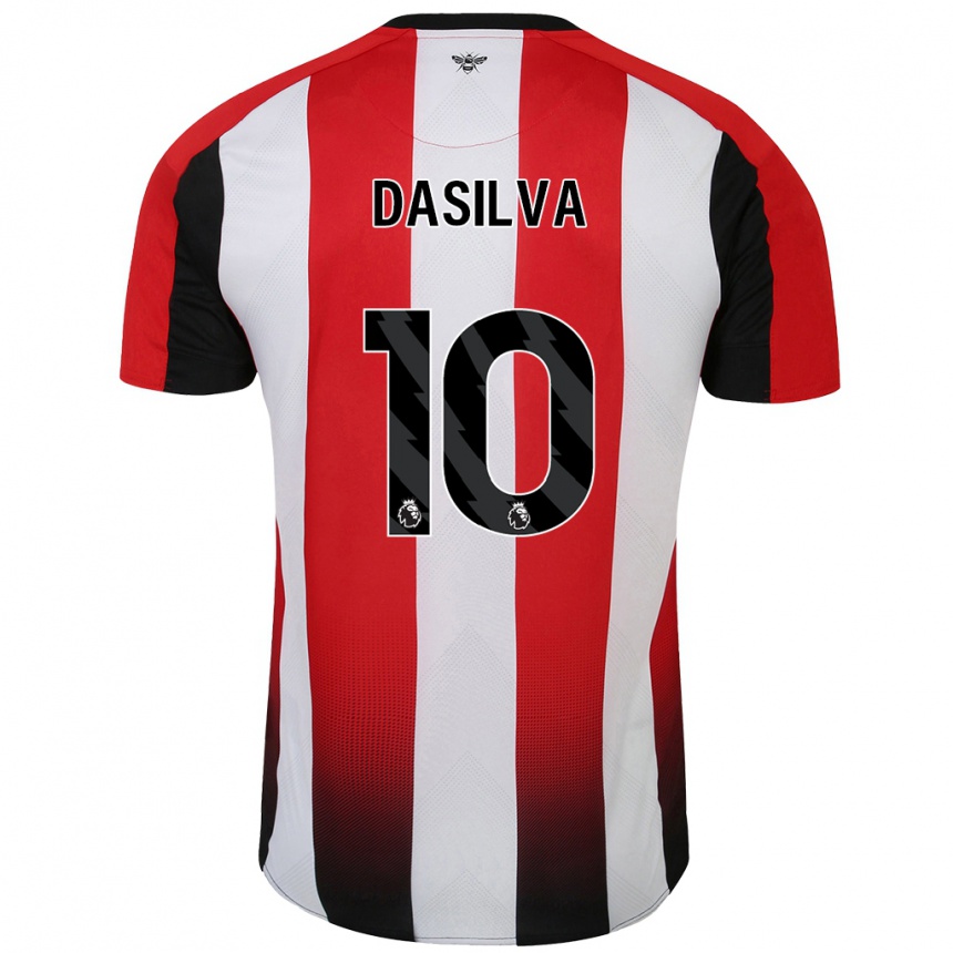 Kids Football Josh Dasilva #10 Red White Home Jersey 2024/25 T-Shirt Australia