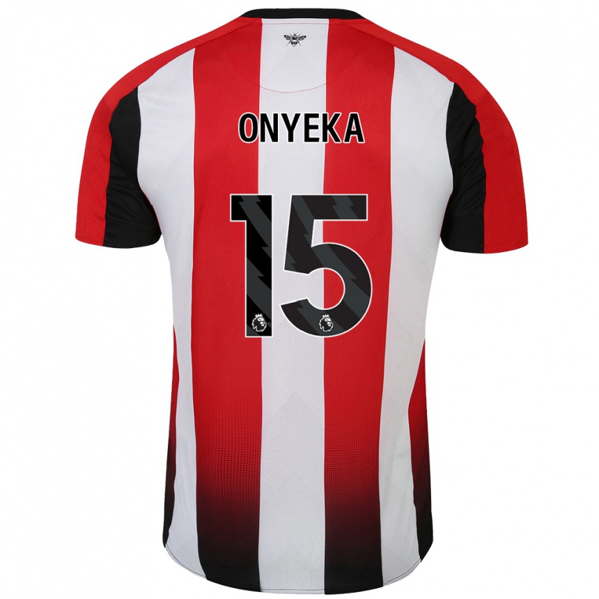 Kids Football Frank Onyeka #15 Red White Home Jersey 2024/25 T-Shirt Australia